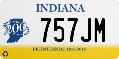 IN license plate 757JM