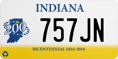 IN license plate 757JN