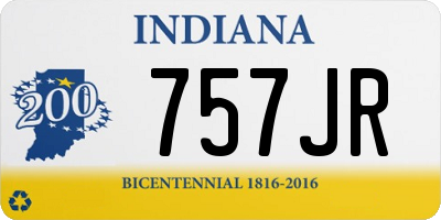 IN license plate 757JR