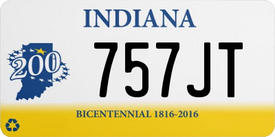 IN license plate 757JT
