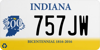 IN license plate 757JW