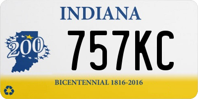 IN license plate 757KC