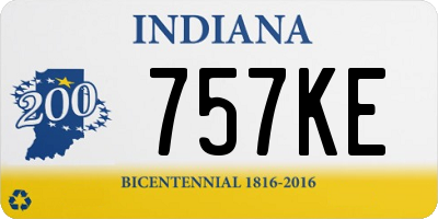 IN license plate 757KE