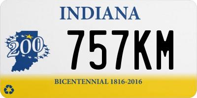 IN license plate 757KM