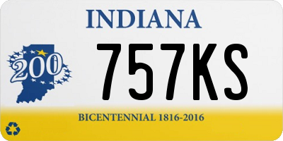 IN license plate 757KS