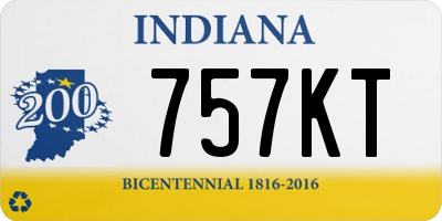 IN license plate 757KT