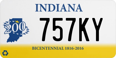 IN license plate 757KY