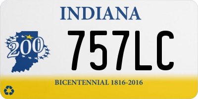 IN license plate 757LC
