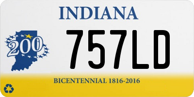 IN license plate 757LD