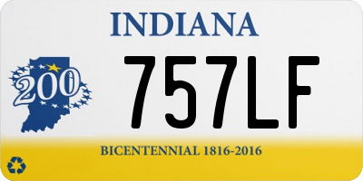 IN license plate 757LF