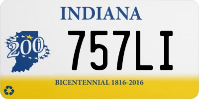 IN license plate 757LI