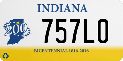 IN license plate 757LO