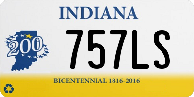 IN license plate 757LS