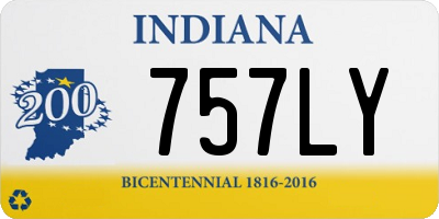 IN license plate 757LY