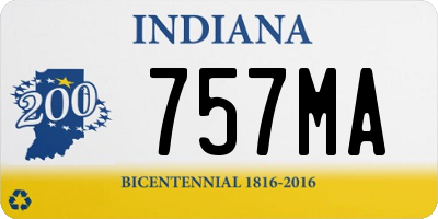 IN license plate 757MA