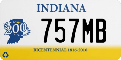 IN license plate 757MB