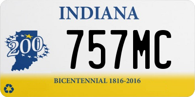 IN license plate 757MC