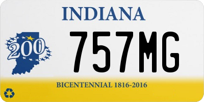 IN license plate 757MG