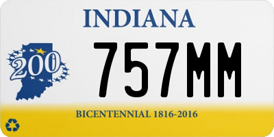 IN license plate 757MM