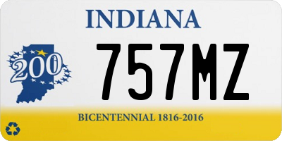 IN license plate 757MZ