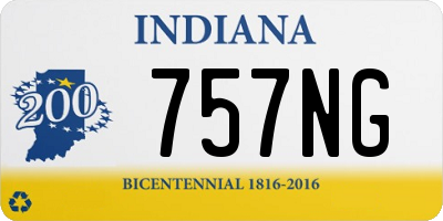 IN license plate 757NG