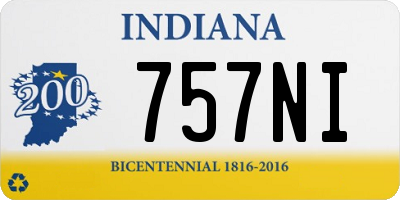 IN license plate 757NI