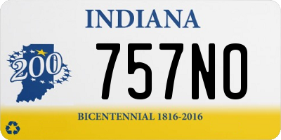 IN license plate 757NO
