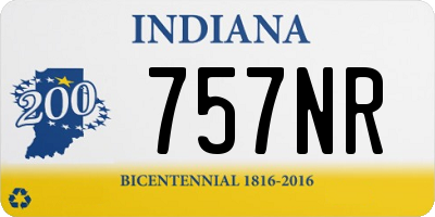 IN license plate 757NR