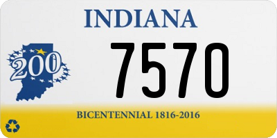 IN license plate 757O