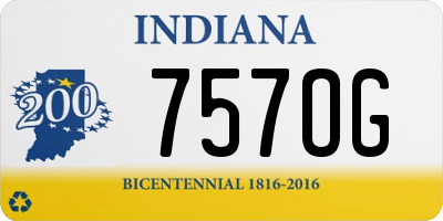 IN license plate 757OG
