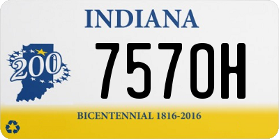 IN license plate 757OH