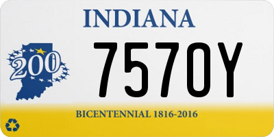 IN license plate 757OY