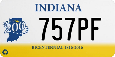 IN license plate 757PF