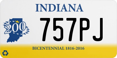 IN license plate 757PJ