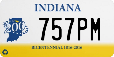 IN license plate 757PM
