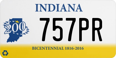 IN license plate 757PR