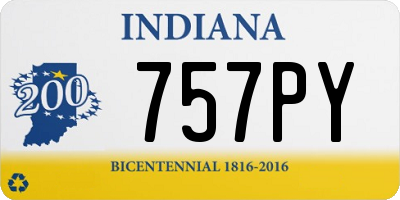 IN license plate 757PY