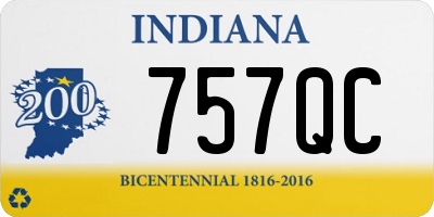 IN license plate 757QC