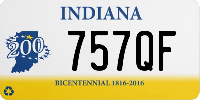 IN license plate 757QF