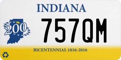 IN license plate 757QM