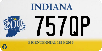 IN license plate 757QP