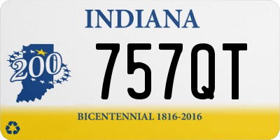 IN license plate 757QT