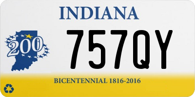 IN license plate 757QY