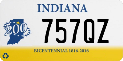 IN license plate 757QZ