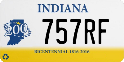 IN license plate 757RF