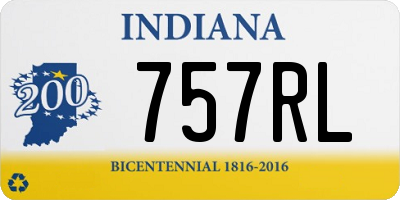 IN license plate 757RL