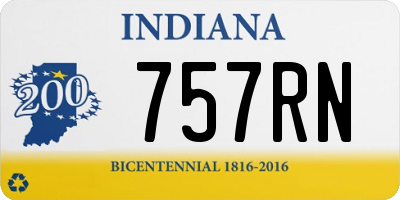 IN license plate 757RN