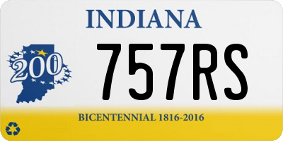 IN license plate 757RS