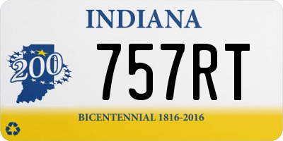 IN license plate 757RT