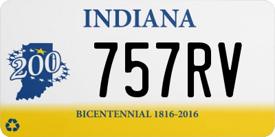 IN license plate 757RV